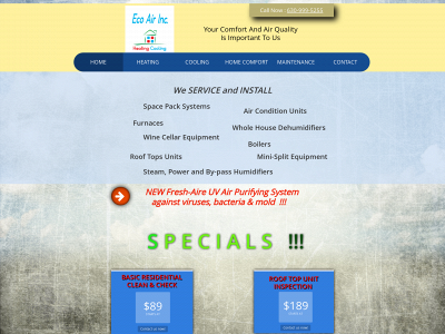 ecoair-heating-cooling.com snapshot