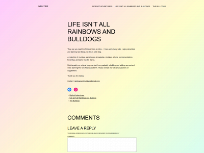 rainbowsandbulldogs.com snapshot