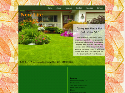 newlifelandscapingllc.com snapshot
