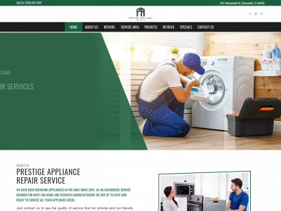 prestigeappliancerepair.com snapshot