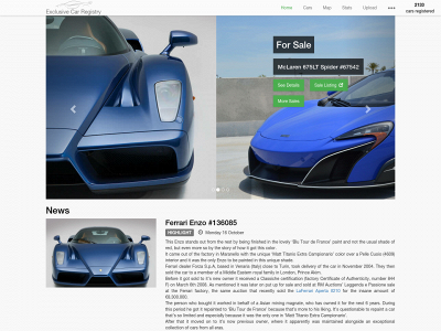 exclusivecarregistry.com snapshot