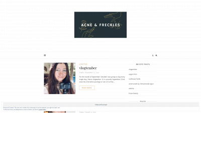 acneandfreckles.com snapshot