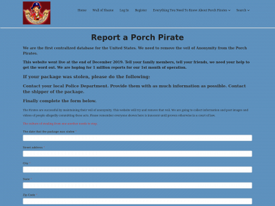 reportaporchpirate.com snapshot