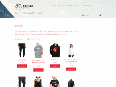 tierneygear.com snapshot