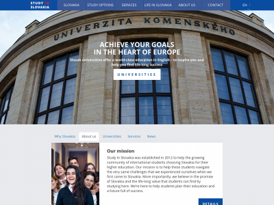 studyinslovakia.org snapshot