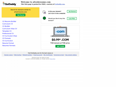 afreshresume.com snapshot