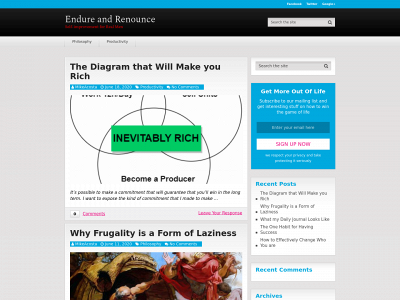 endureandrenounce.com snapshot