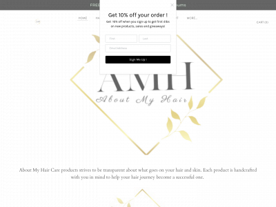 www.aboutmyhaircare.com snapshot