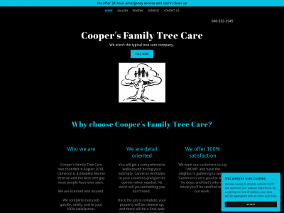 coopersfamilytreecare.com snapshot