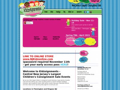 kidzsignments.com snapshot
