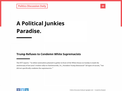 politicsdiscussiondaily.com snapshot