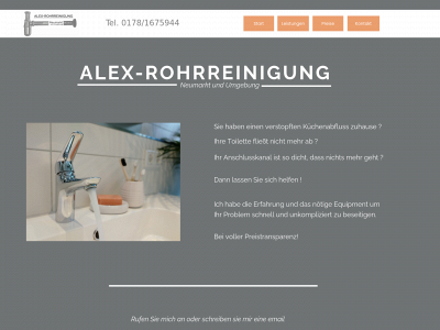 alex-rohrreinigung.com snapshot