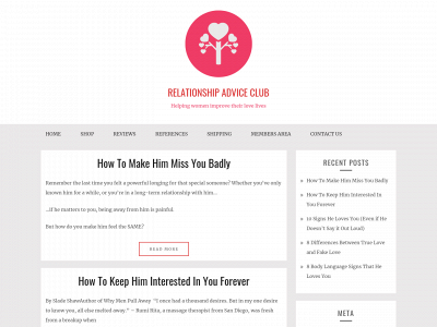 relationshipadviceclub.com snapshot