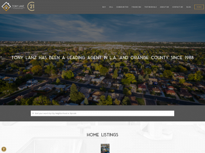 tonylanzhomes.com snapshot
