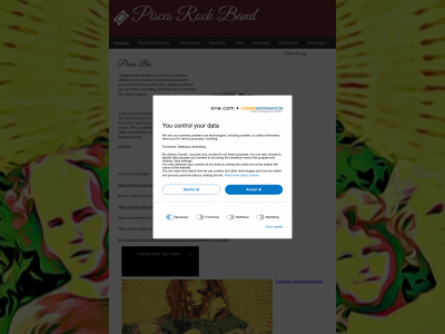 piscesrockbandmusic.com snapshot