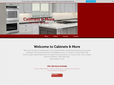 cabinetsandmore.co snapshot