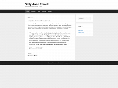 sallyannepowell.com snapshot