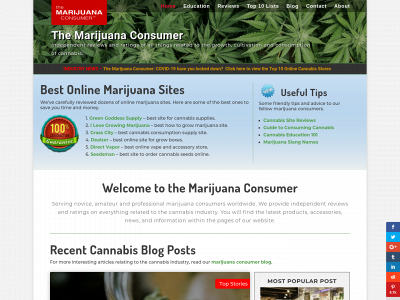 themarijuanaconsumer.com snapshot
