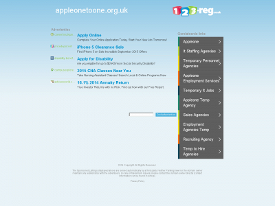 appleonetoone.org.uk snapshot