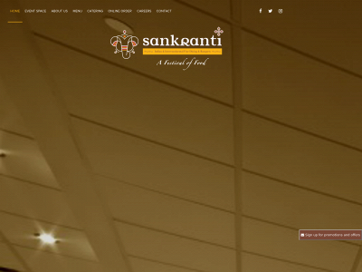 www.sankrantirestaurants.com snapshot