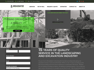 broadwatercontracting.com snapshot