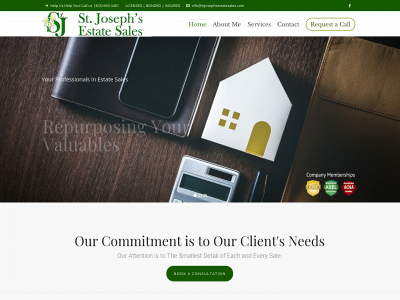 stjosephsestatesales.com snapshot