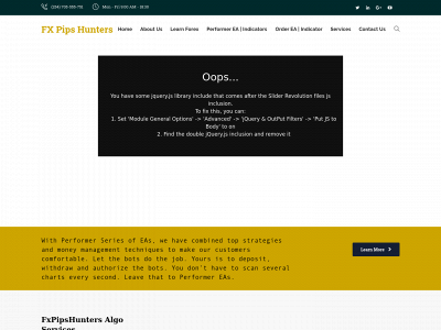 fxpipshunters.com snapshot