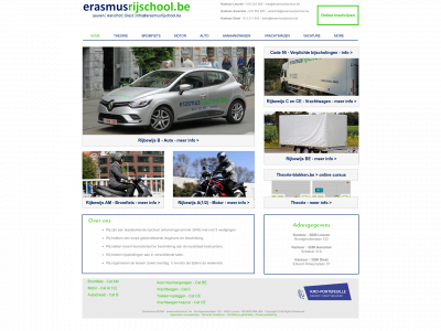 erasmusrijschool.be snapshot