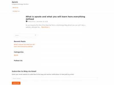 www.apsole.com snapshot