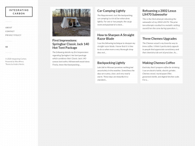 integratingcarbon.com snapshot
