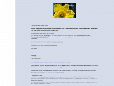 www.calvary-christianschool.com snapshot