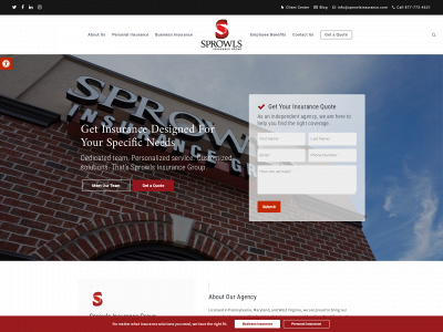 sprowlsinsurance.com snapshot