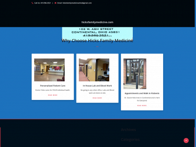 hicksfamilymedicine.com snapshot