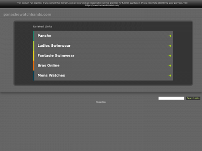 panachewatchbands.com snapshot