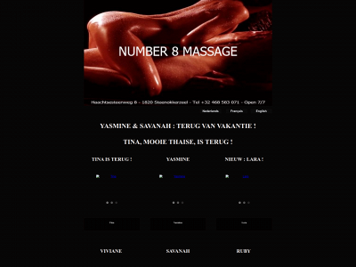 number8massage.be snapshot