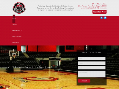 parkridgeelitebasketball.com snapshot