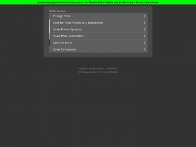 greenenergyapprovedstore.com snapshot