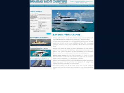 bahamasyachtcharters.com snapshot