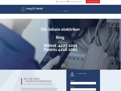 vang-elteknik.dk snapshot