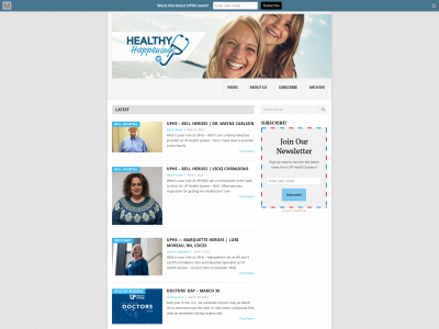 uphealthyhappenings.com snapshot