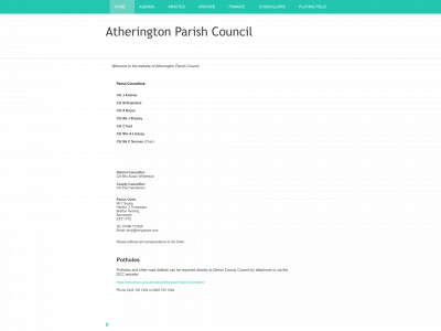 atheringtonparishcouncil.org.uk snapshot