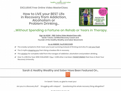 healthywealthyandsober.com snapshot