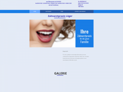 zahnarztpraxis-loeger.de snapshot