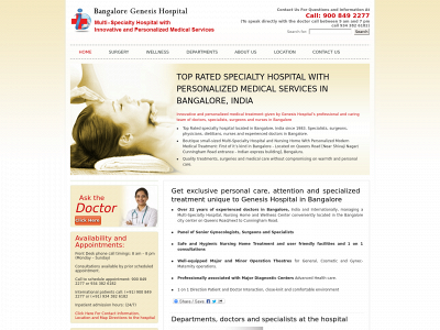 bangaloregenesishospital.com snapshot
