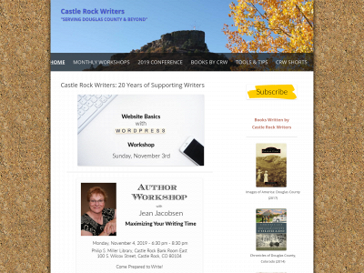 castlerockwriters.com snapshot