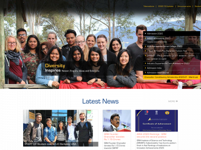 www.srmist.edu.in snapshot
