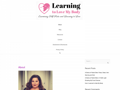 learningtolovemybody.com snapshot
