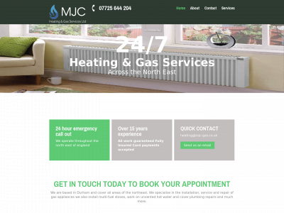 mjc-gas.co.uk snapshot