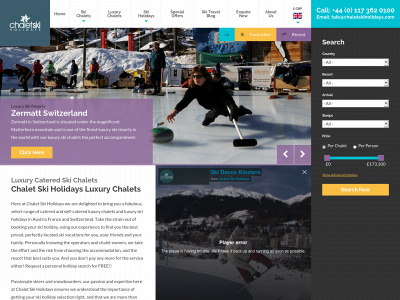chaletskiholidays.com snapshot