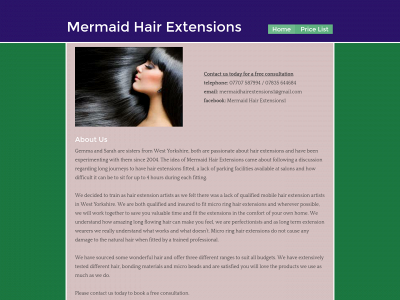 mermaidhairextensions.co.uk snapshot